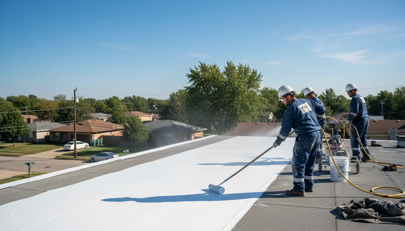 Commercial roof coating in Wilson, OK near me